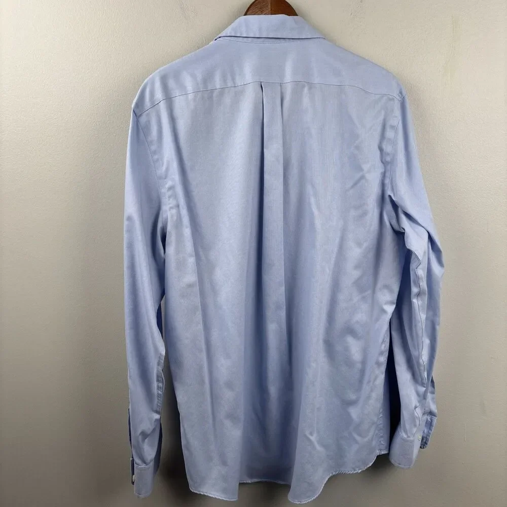 Ralph Lauren Dress shirt Mens 16 1/2 - 34/35 Blue Cotton Regular Stretch LS